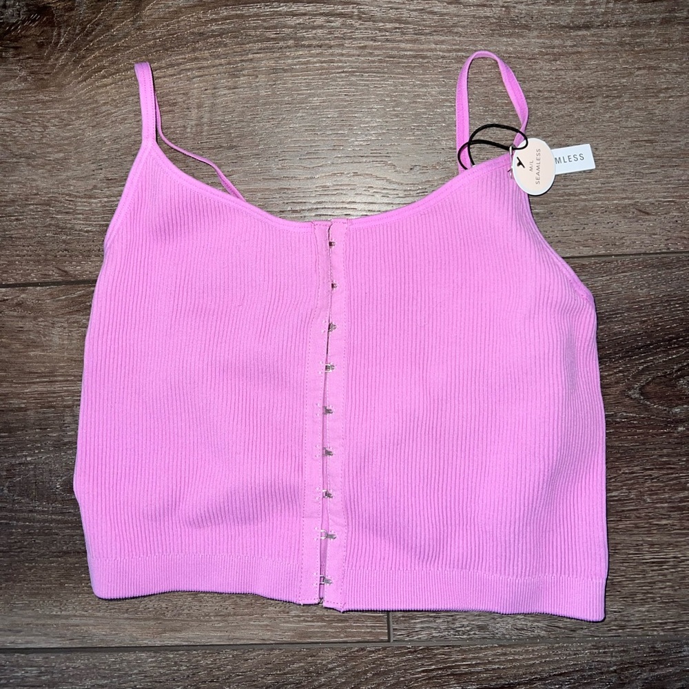 pink hook and eye tank